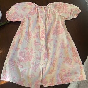 Kelly's Kids Pink Floral Toile Baby Girl Gown
